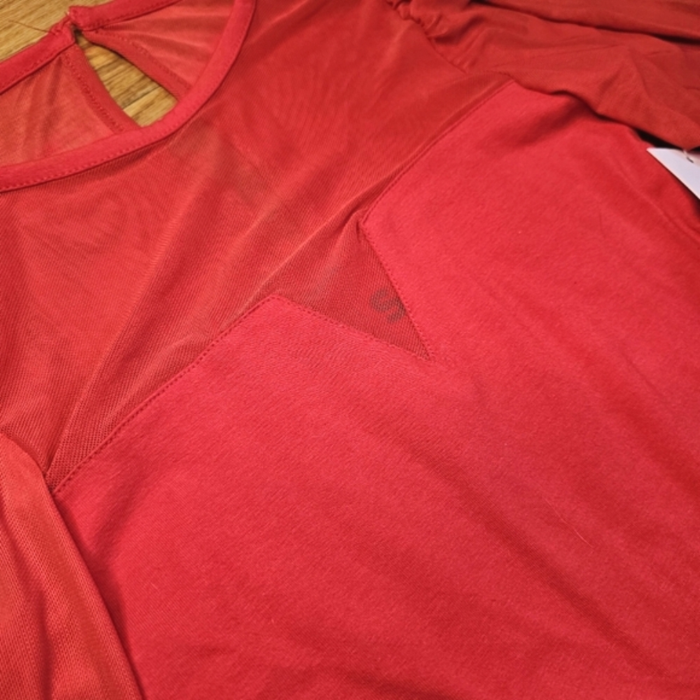 Red Mesh Bodysuit - Picture 3 of 8
